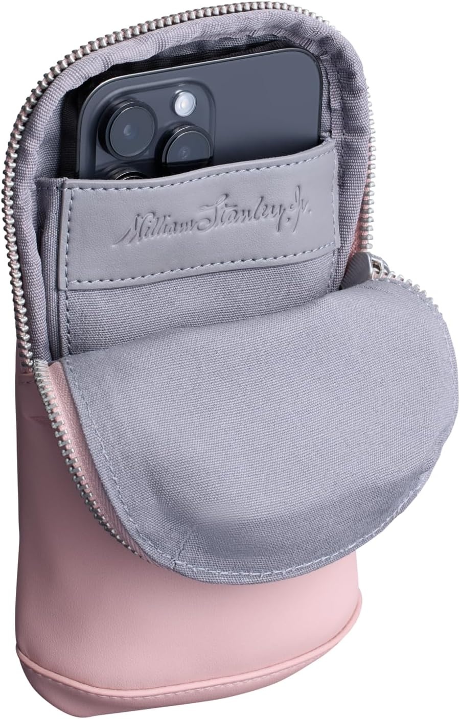 image:imageSTANLEY Cross Bottle Essentials Case Max Phone Wallet Keys Holder for Water Bottle Faux Leather Accessory PouchRose Quartz