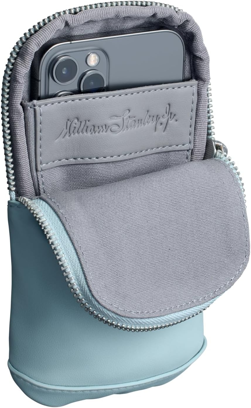 image:imageSTANLEY Cross Bottle Essentials Case Max Phone Wallet Keys Holder for Water Bottle Faux Leather Accessory PouchSeafoam