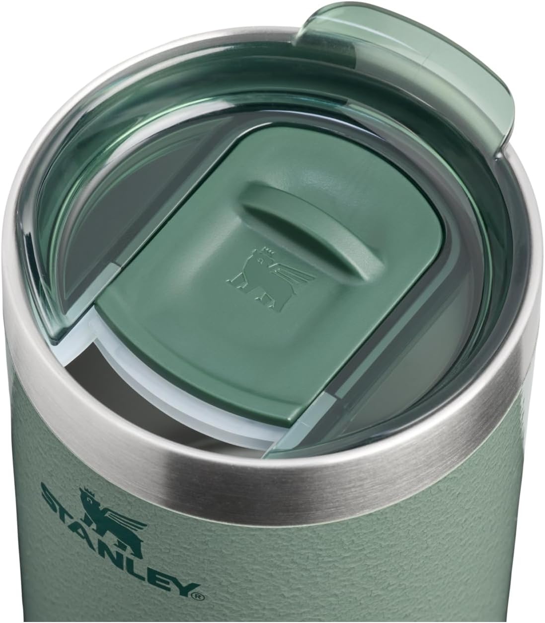 image:imageSTANLEY Everyday Camp Cup 12 oz Drink Through Lid Cup for Coffee Tea and Drinks Insulated Stainless Steel BPAFree Hammertone GreenHammertone Green