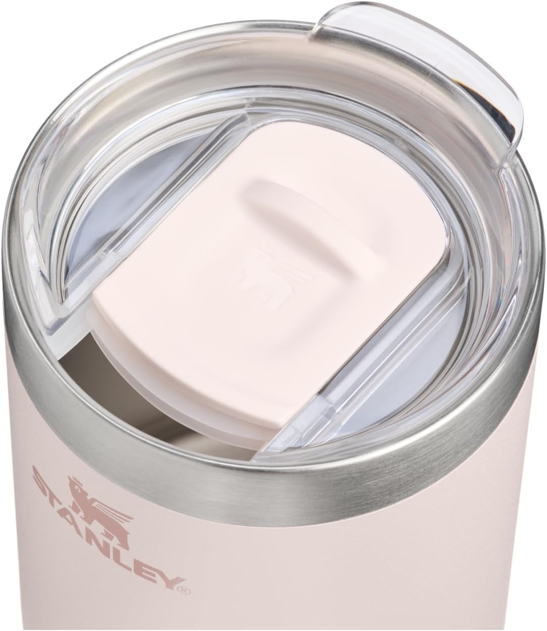 image:imageSTANLEY Everyday Camp Cup 12 oz Drink Through Lid Cup for Coffee Tea and Drinks Insulated Stainless Steel BPAFree Hammertone GreenRose Quartz
