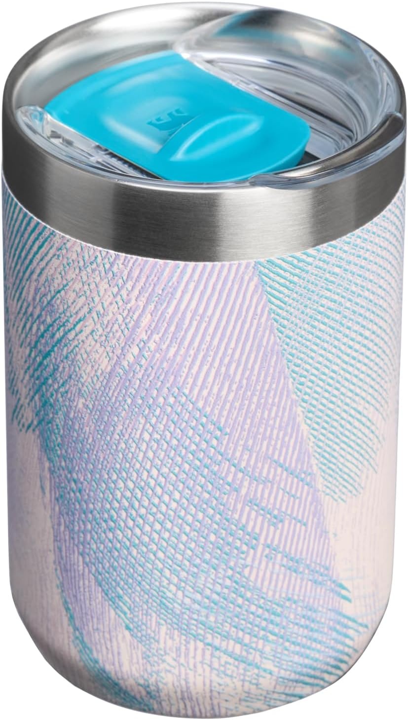 image:imageSTANLEY Everyday Camp Cup 12 oz Drink Through Lid Cup for Coffee Tea and Drinks Insulated Stainless Steel BPAFree Hammertone GreenSea Glass Plume