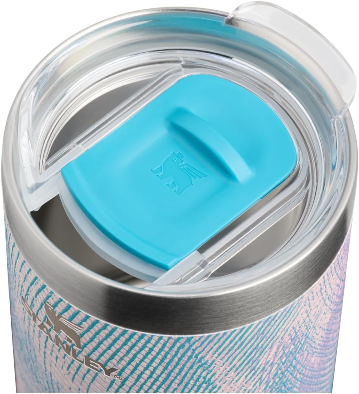 image:imageSTANLEY Everyday Camp Cup 12 oz Drink Through Lid Cup for Coffee Tea and Drinks Insulated Stainless Steel BPAFree Hammertone GreenSea Glass Plume