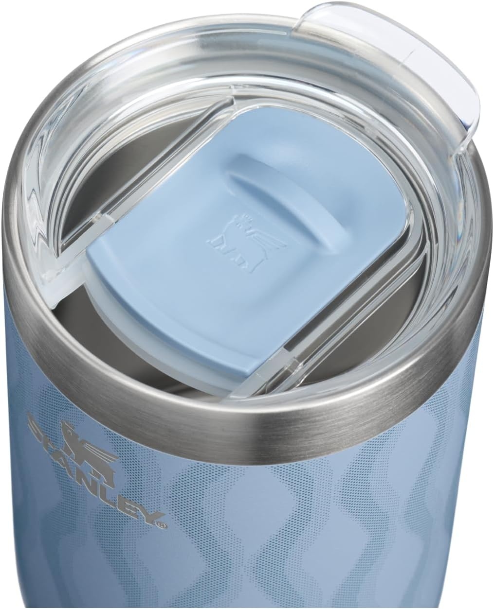image:imageSTANLEY Everyday Camp Cup 12 oz Drink Through Lid Cup for Coffee Tea and Drinks Insulated Stainless Steel BPAFree Hammertone GreenSlate Blue Drift