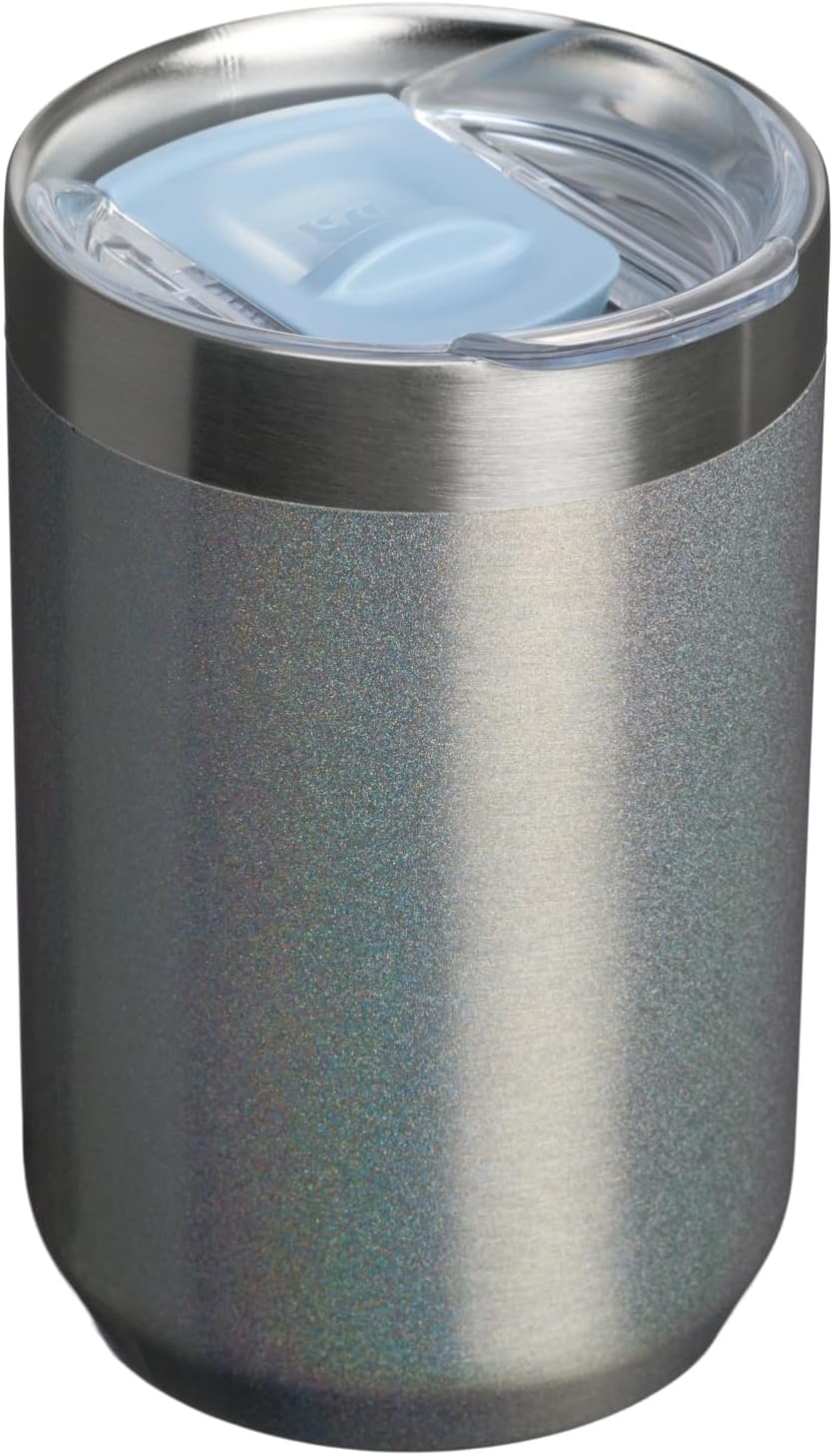 image:imageSTANLEY Everyday Camp Cup 12 oz Drink Through Lid Cup for Coffee Tea and Drinks Insulated Stainless Steel BPAFree Hammertone GreenSteel Shimmer