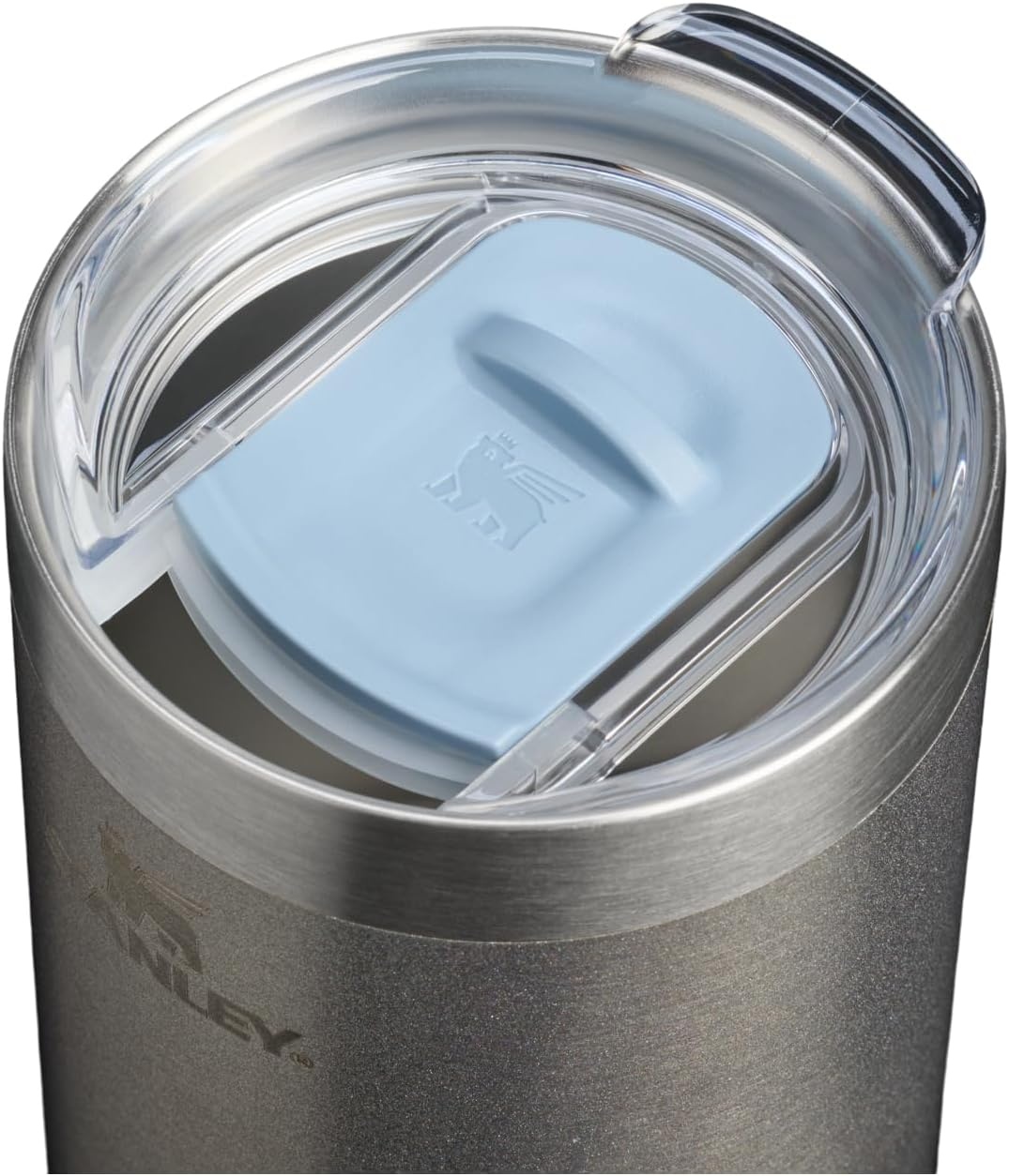 image:imageSTANLEY Everyday Camp Cup 12 oz Drink Through Lid Cup for Coffee Tea and Drinks Insulated Stainless Steel BPAFree Hammertone GreenSteel Shimmer