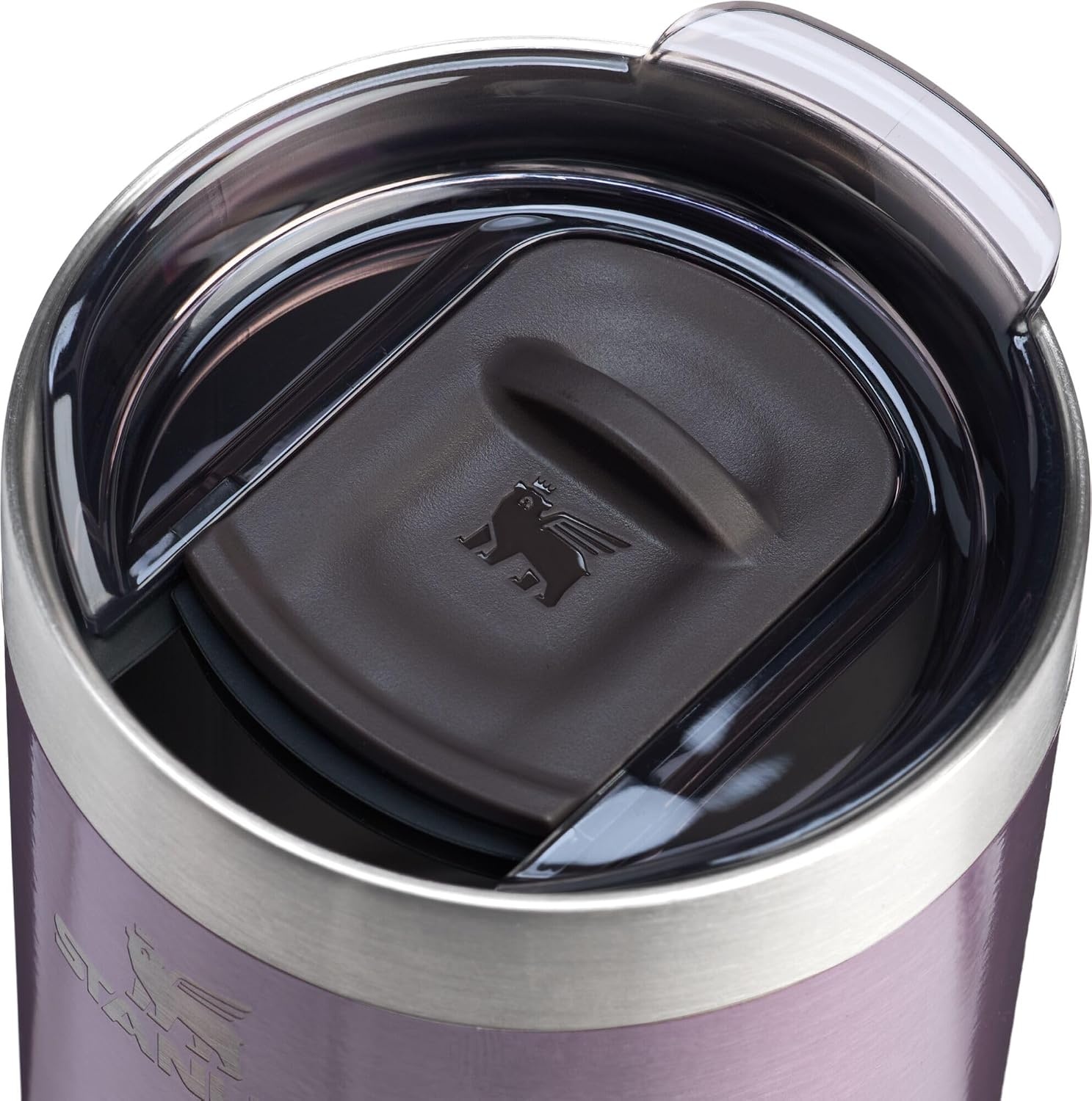 image:imageSTANLEY Everyday Camp Cup 12 oz Drink Through Lid Cup for Coffee Tea and Drinks Insulated Stainless Steel BPAFree Hammertone GreenWisteria Shine