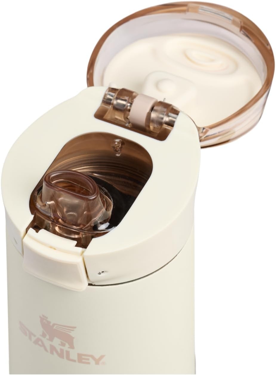 image:imageSTANLEY Flowstate Spring Bottle Leakproof Water Bottle with Carry Strap amp FlipTop Locking Lid Insulated Stainless Steel Fits Most Cup Holders BPAFree 20 oz AshCream