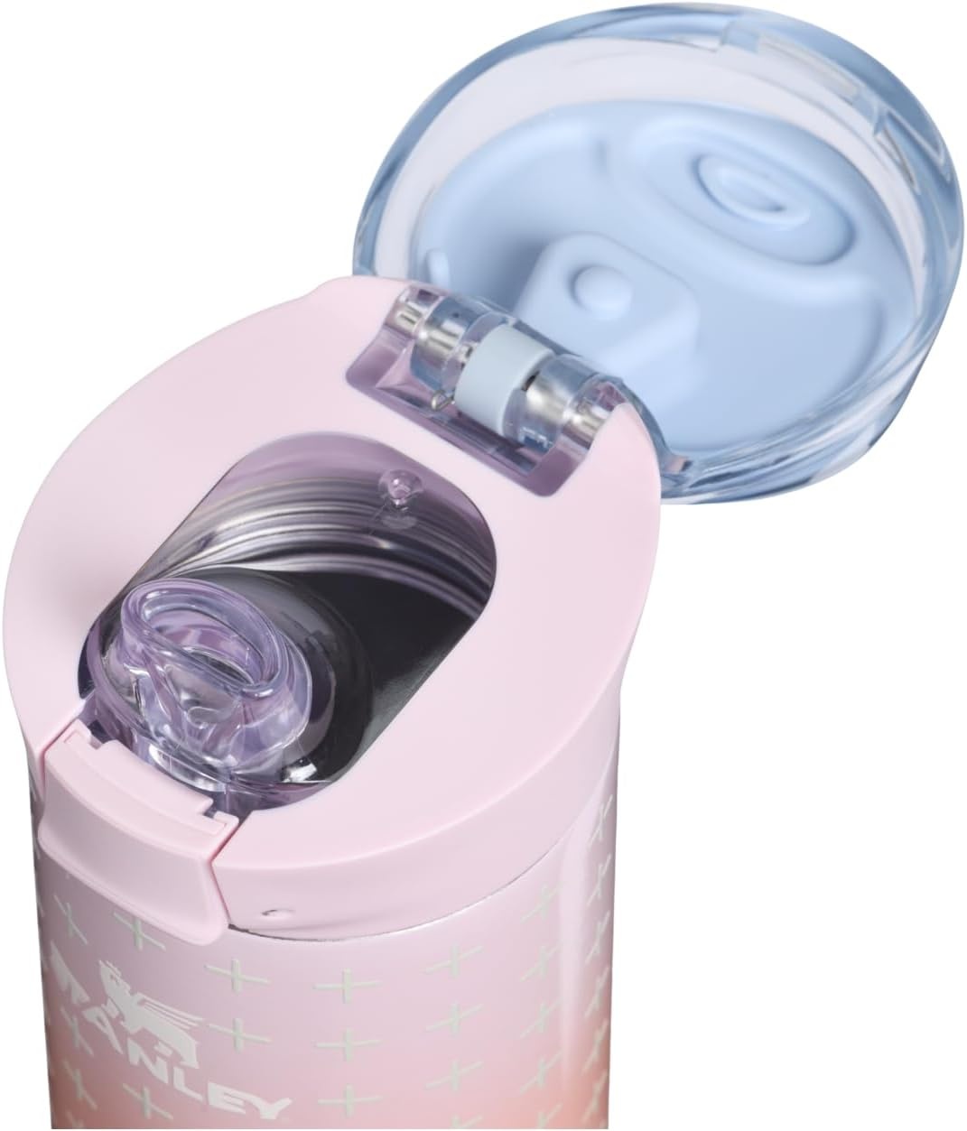 image:imageSTANLEY Flowstate Spring Bottle Leakproof Water Bottle with Carry Strap amp FlipTop Locking Lid Insulated Stainless Steel Fits Most Cup Holders BPAFree 20 oz AshSorbet Plus