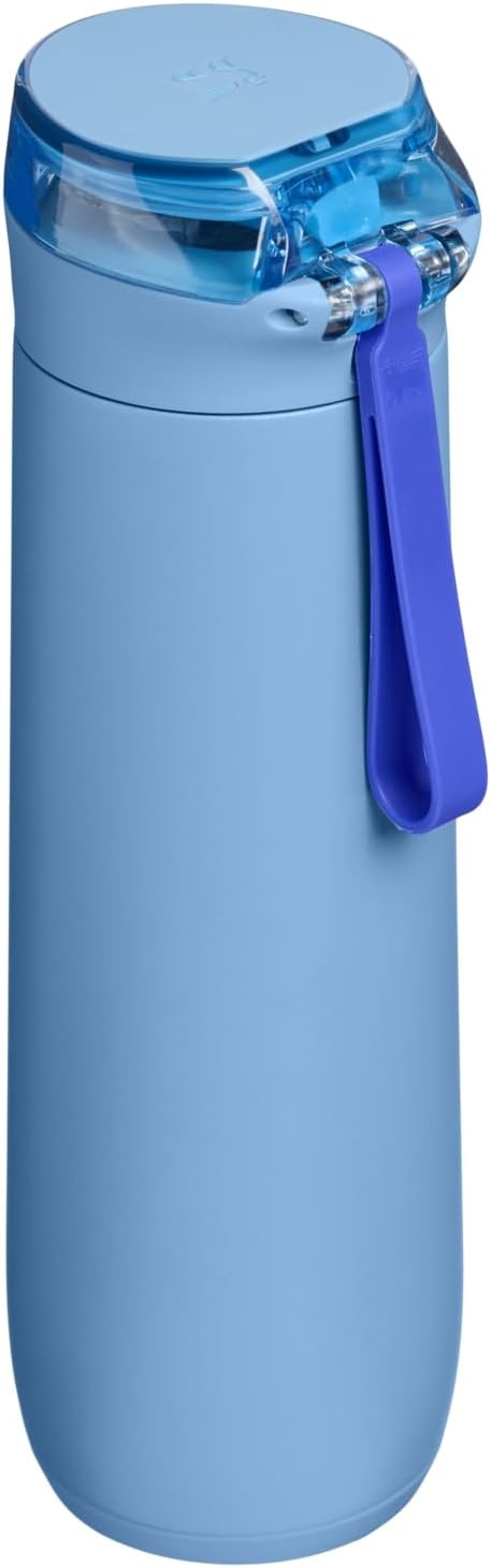 image:imageSTANLEY Flowstate Spring Bottle Leakproof Water Bottle with Carry Strap amp FlipTop Locking Lid Insulated Stainless Steel Fits Most Cup Holders BPAFree 20 oz AshBlue Sky