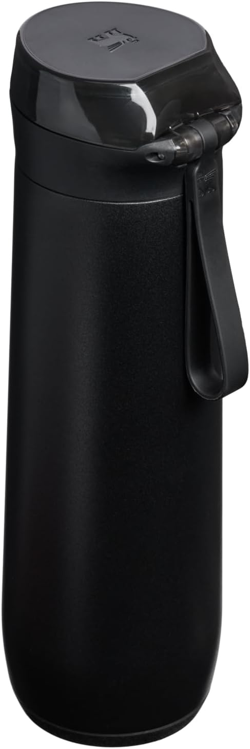 image:imageSTANLEY Flowstate Spring Bottle Leakproof Water Bottle with Carry Strap amp FlipTop Locking Lid Insulated Stainless Steel Fits Most Cup Holders BPAFree 20 oz AshBlack 20