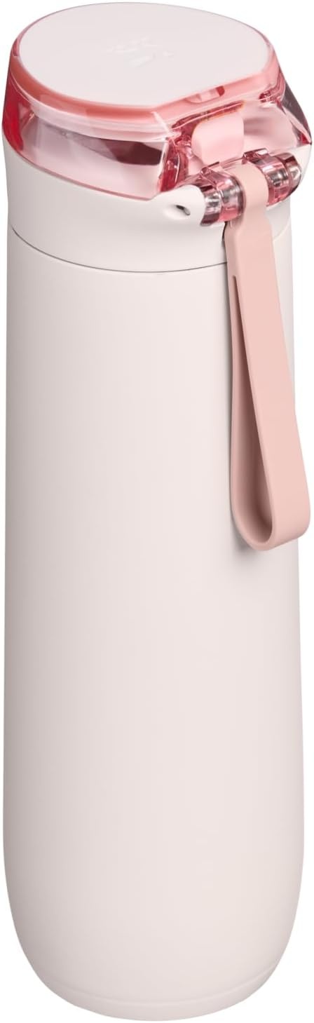 image:imageSTANLEY Flowstate Spring Bottle Leakproof Water Bottle with Carry Strap amp FlipTop Locking Lid Insulated Stainless Steel Fits Most Cup Holders BPAFree 20 oz AshRose Quartz