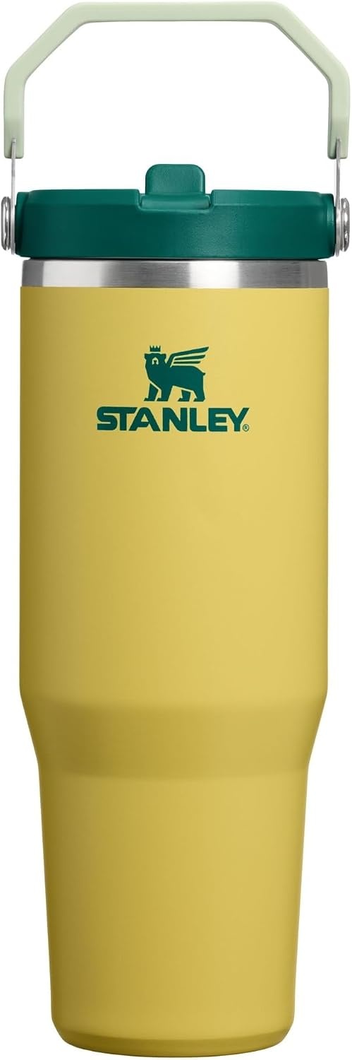 image:imageSTANLEY IceFlow 20 Flip Straw Tumbler 20 oz Pomelo Easy Carry Handle Twist On Lid and Flip Up Straw Leak Resistant Water Bottle Insulated Stainless Steel BPAFreeDaffodil Emerald