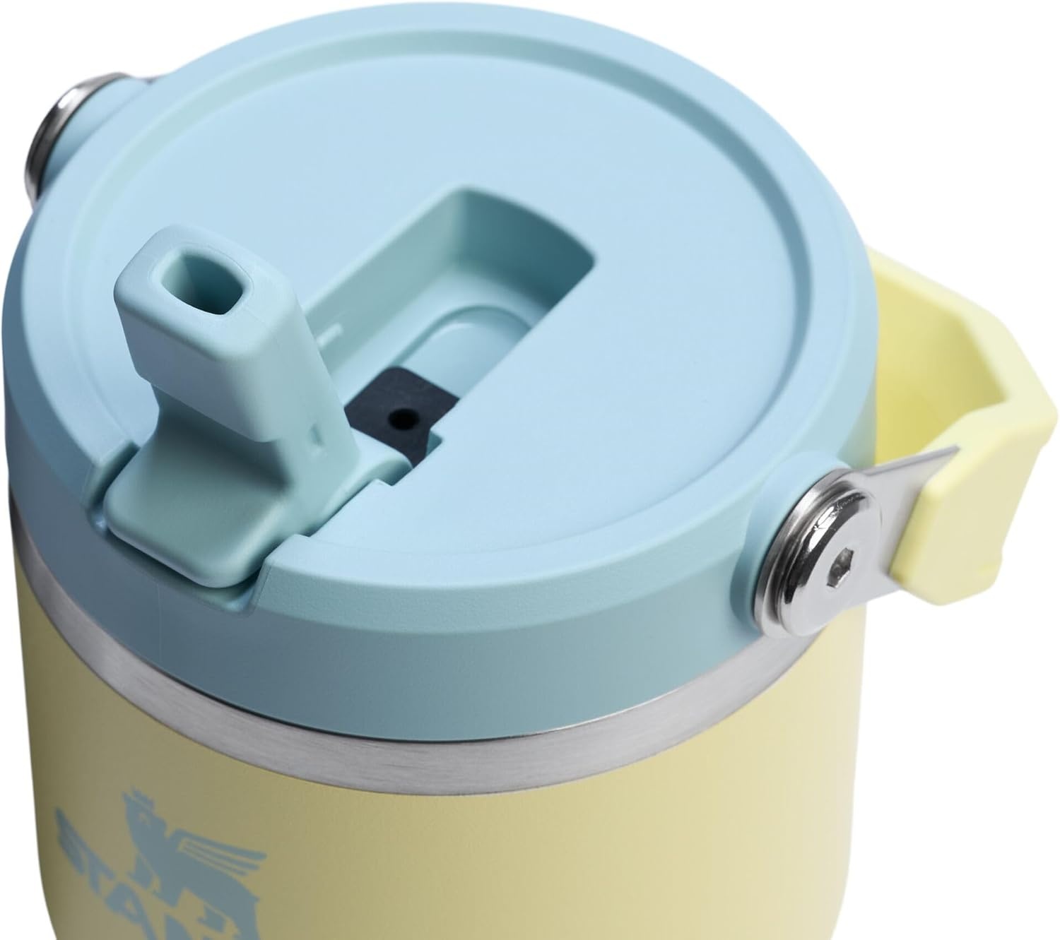 image:imageSTANLEY IceFlow 20 Flip Straw Tumbler 20 oz Pomelo Easy Carry Handle Twist On Lid and Flip Up Straw Leak Resistant Water Bottle Insulated Stainless Steel BPAFreePomelo 20