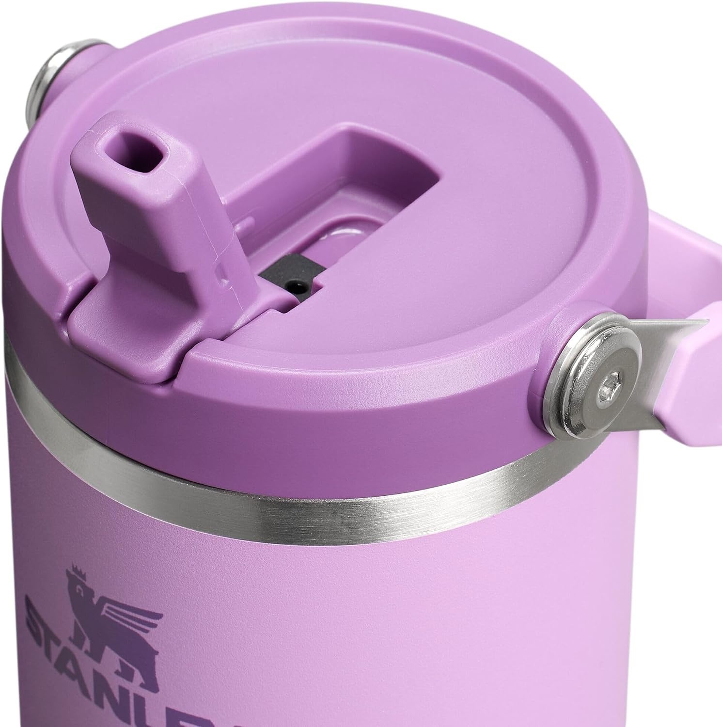 image:imageSTANLEY IceFlow 20 Flip Straw Tumbler 20 oz Pomelo Easy Carry Handle Twist On Lid and Flip Up Straw Leak Resistant Water Bottle Insulated Stainless Steel BPAFreeLilac 20