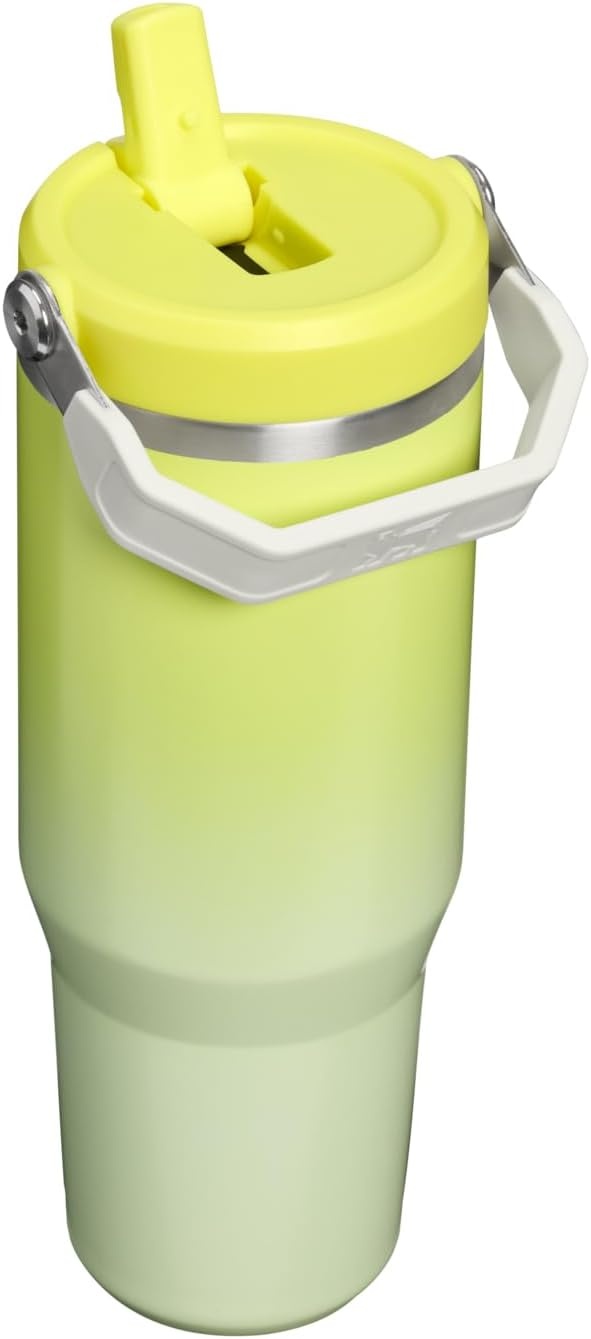image:imageSTANLEY IceFlow 20 Flip Straw Tumbler 20 oz Pomelo Easy Carry Handle Twist On Lid and Flip Up Straw Leak Resistant Water Bottle Insulated Stainless Steel BPAFreeAtomic Gradient