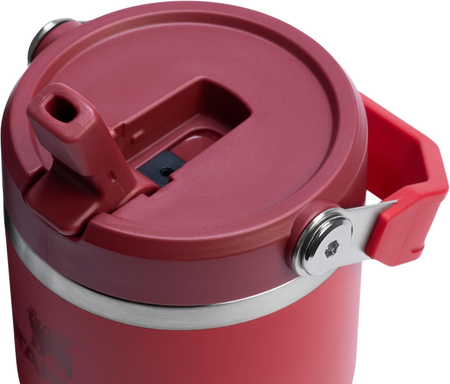 image:imageSTANLEY IceFlow 20 Flip Straw Tumbler 20 oz Pomelo Easy Carry Handle Twist On Lid and Flip Up Straw Leak Resistant Water Bottle Insulated Stainless Steel BPAFreeChili Red