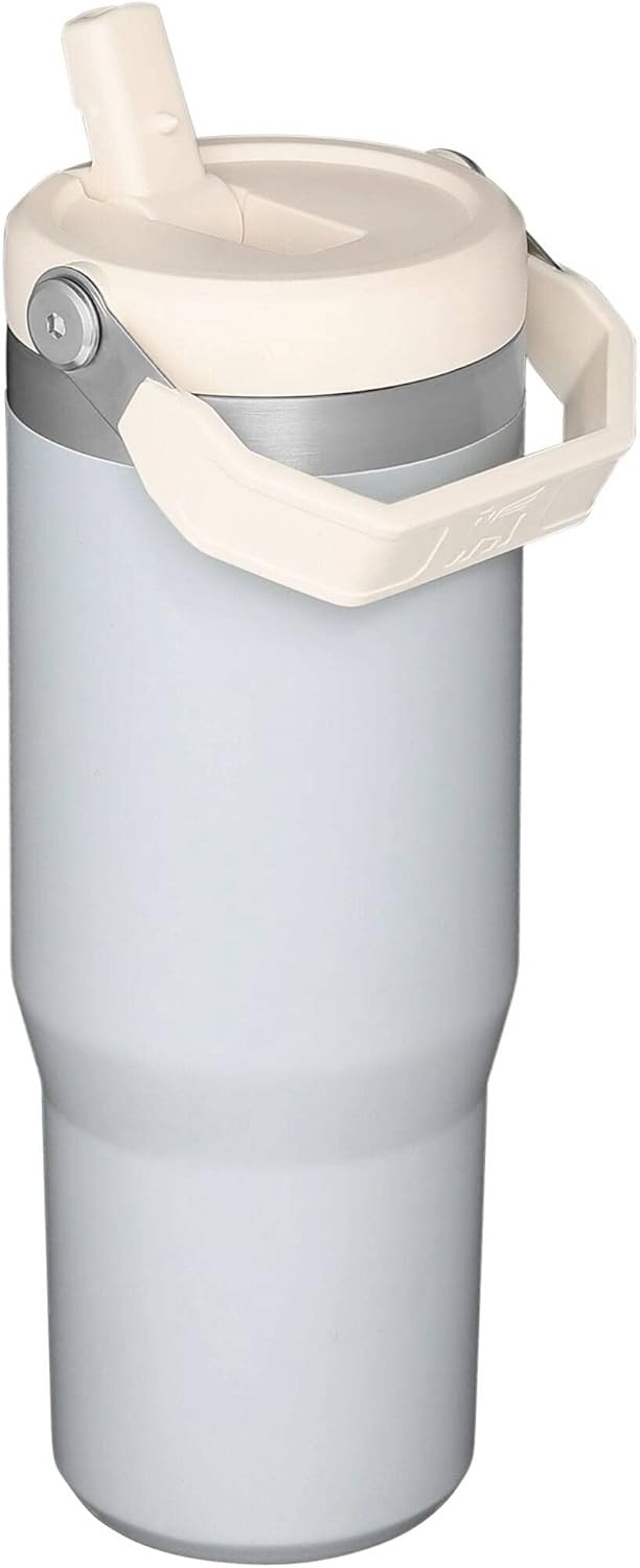image:imageSTANLEY IceFlow 20 Flip Straw Tumbler 20 oz Pomelo Easy Carry Handle Twist On Lid and Flip Up Straw Leak Resistant Water Bottle Insulated Stainless Steel BPAFreeCloud