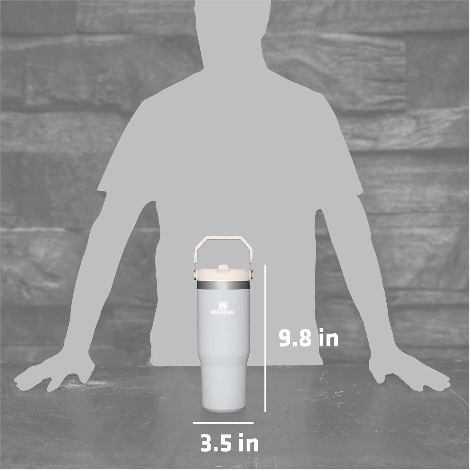 image:imageSTANLEY IceFlow 20 Flip Straw Tumbler 20 oz Pomelo Easy Carry Handle Twist On Lid and Flip Up Straw Leak Resistant Water Bottle Insulated Stainless Steel BPAFreeCloud