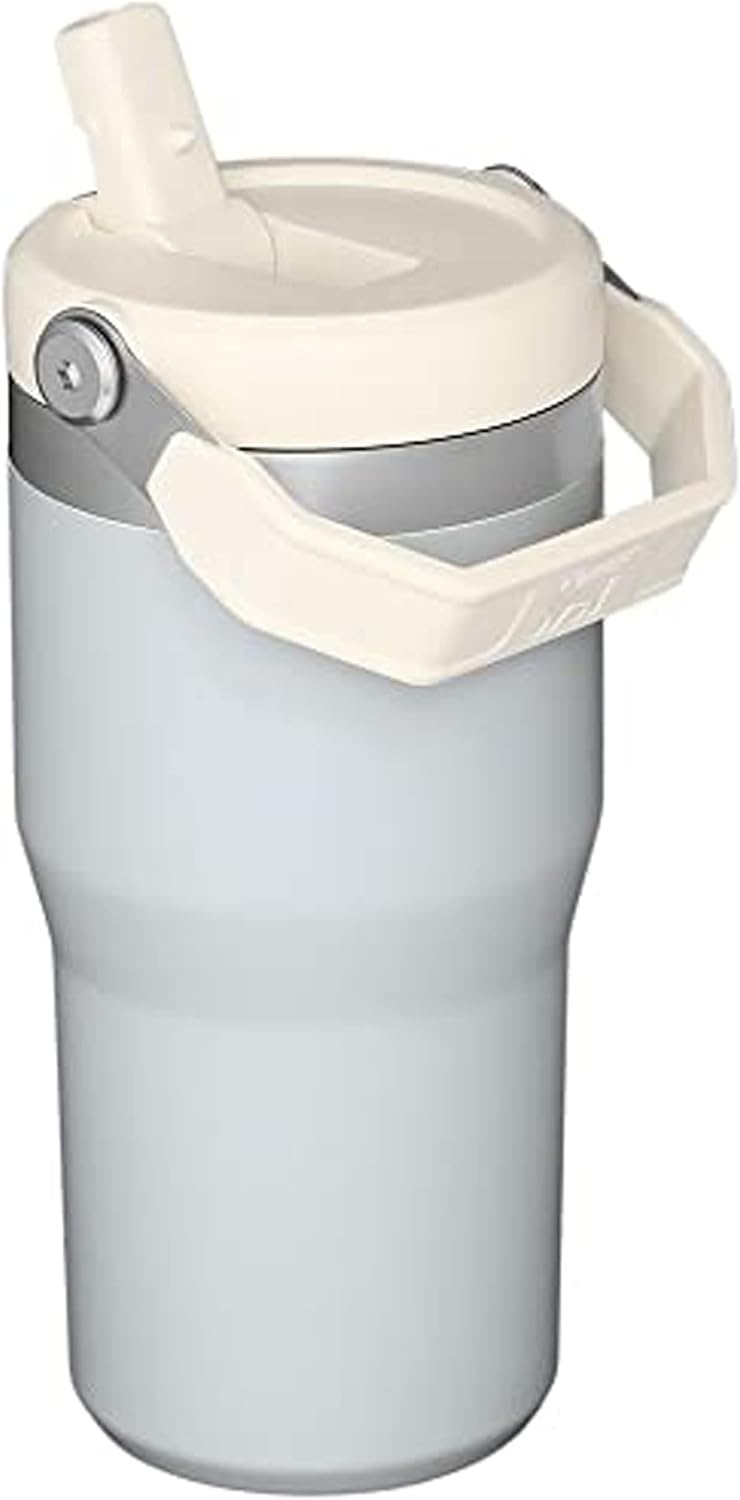 image:imageSTANLEY IceFlow 20 Flip Straw Tumbler 20 oz Pomelo Easy Carry Handle Twist On Lid and Flip Up Straw Leak Resistant Water Bottle Insulated Stainless Steel BPAFreeCloud