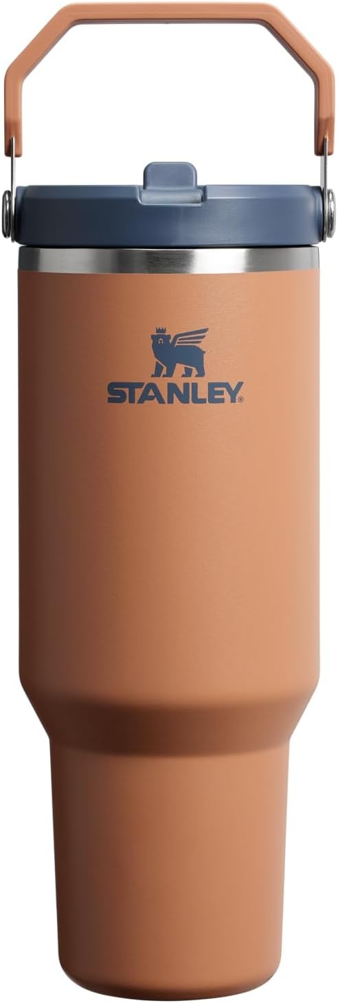 image:imageSTANLEY IceFlow 20 Flip Straw Tumbler 20 oz Pomelo Easy Carry Handle Twist On Lid and Flip Up Straw Leak Resistant Water Bottle Insulated Stainless Steel BPAFreeToast