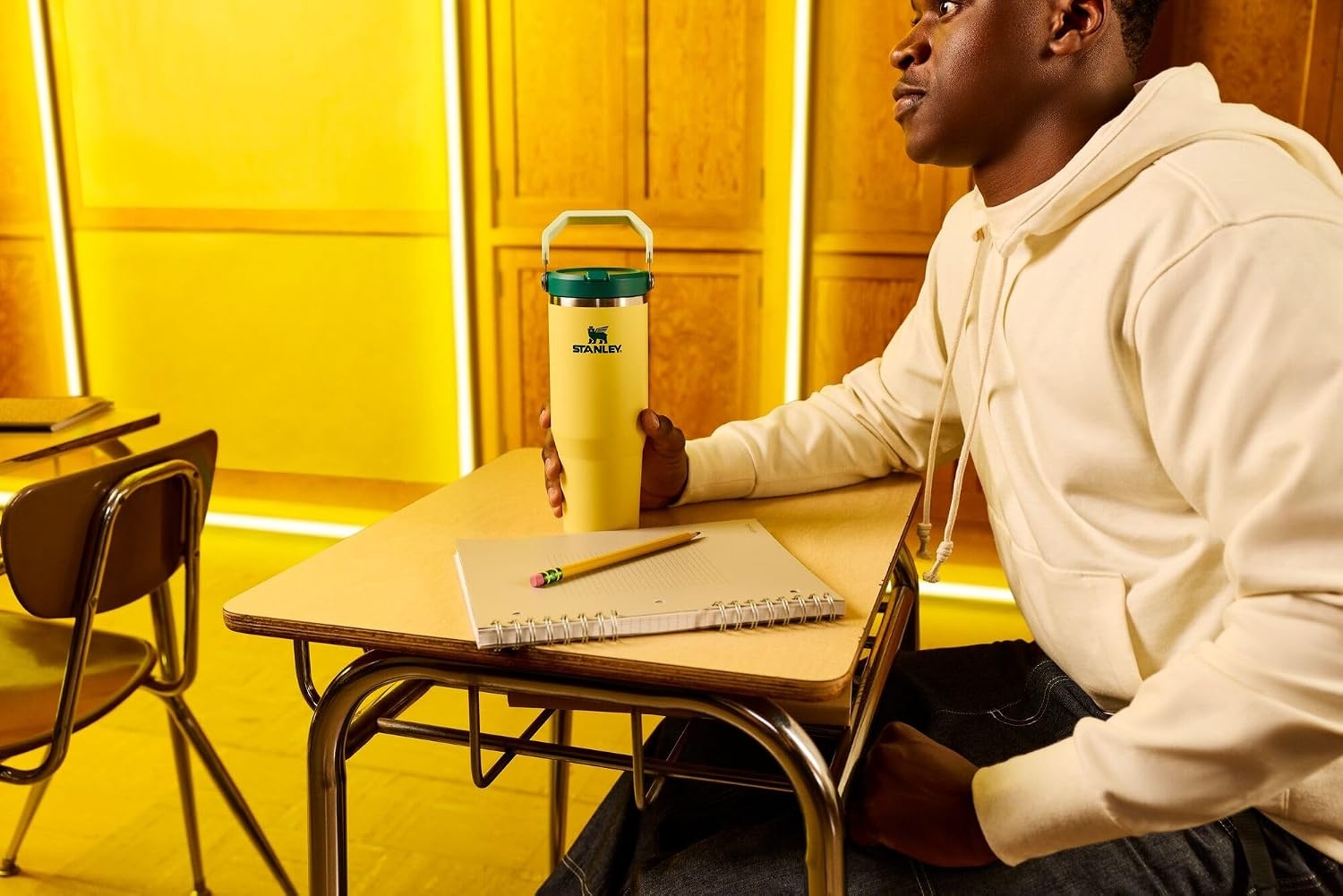 image:imageSTANLEY IceFlow 20 Flip Straw Tumbler 20 oz Pomelo Easy Carry Handle Twist On Lid and Flip Up Straw Leak Resistant Water Bottle Insulated Stainless Steel BPAFreeDaffodil Emerald