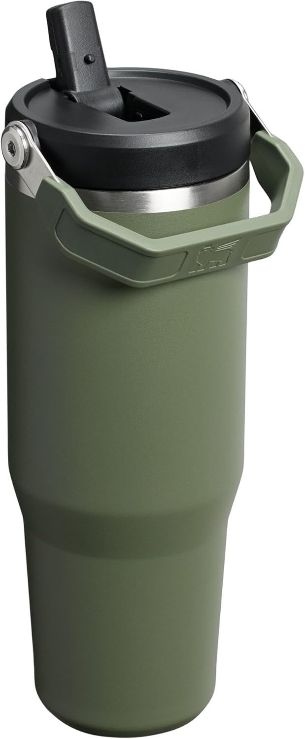 image:imageSTANLEY IceFlow 20 Flip Straw Tumbler 20 oz Pomelo Easy Carry Handle Twist On Lid and Flip Up Straw Leak Resistant Water Bottle Insulated Stainless Steel BPAFreeDried Pine