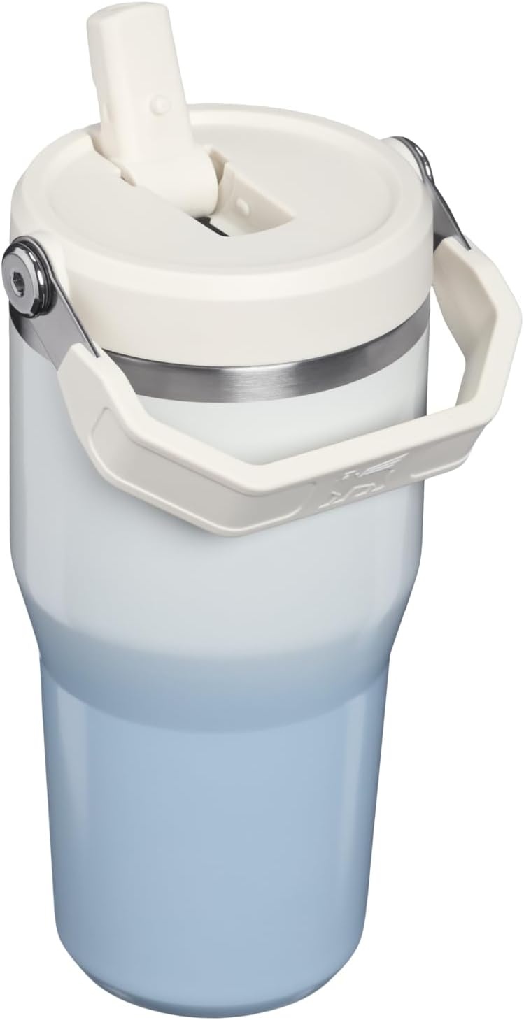 image:imageSTANLEY IceFlow 20 Flip Straw Tumbler 20 oz Pomelo Easy Carry Handle Twist On Lid and Flip Up Straw Leak Resistant Water Bottle Insulated Stainless Steel BPAFreeBlue Dream Gradient