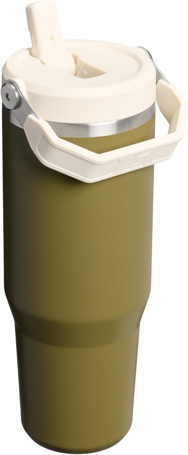 image:imageSTANLEY IceFlow 20 Flip Straw Tumbler 20 oz Pomelo Easy Carry Handle Twist On Lid and Flip Up Straw Leak Resistant Water Bottle Insulated Stainless Steel BPAFreeThyme