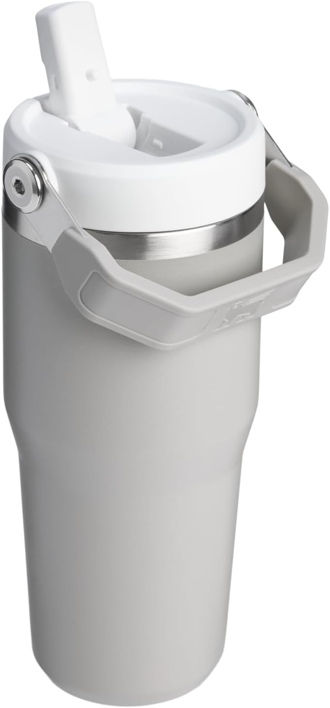 image:imageSTANLEY IceFlow 20 Flip Straw Tumbler 20 oz Pomelo Easy Carry Handle Twist On Lid and Flip Up Straw Leak Resistant Water Bottle Insulated Stainless Steel BPAFreeAsh 20