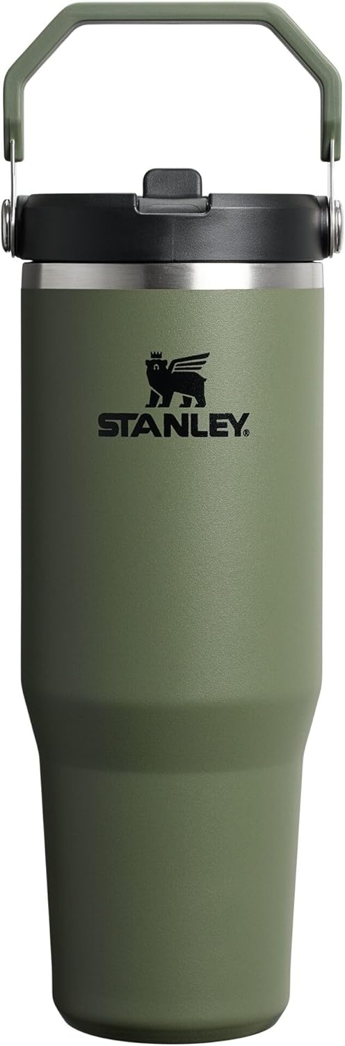 image:imageSTANLEY IceFlow 20 Flip Straw Tumbler 20 oz Pomelo Easy Carry Handle Twist On Lid and Flip Up Straw Leak Resistant Water Bottle Insulated Stainless Steel BPAFreeDried Pine