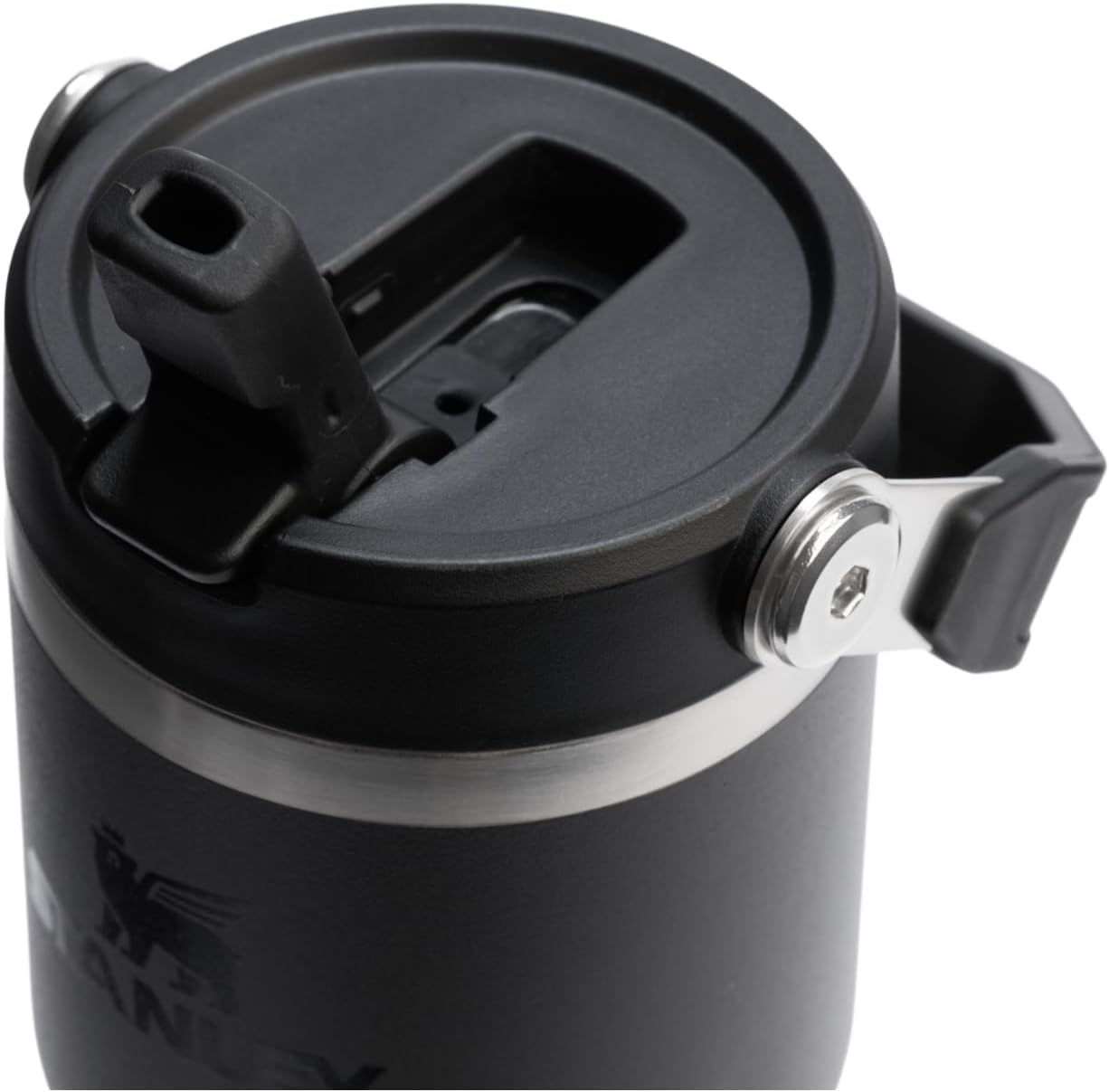 image:imageSTANLEY IceFlow 20 Flip Straw Tumbler 20 oz Pomelo Easy Carry Handle Twist On Lid and Flip Up Straw Leak Resistant Water Bottle Insulated Stainless Steel BPAFreeBlack 20