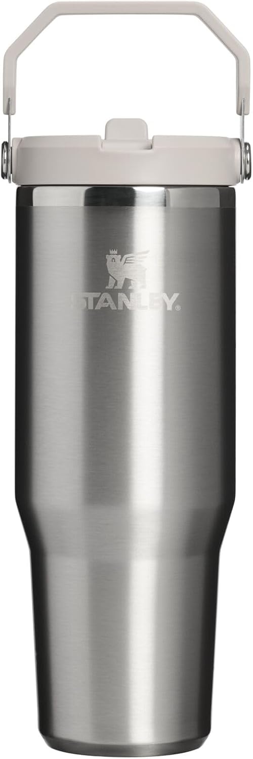 image:imageSTANLEY IceFlow 20 Flip Straw Tumbler 20 oz Pomelo Easy Carry Handle Twist On Lid and Flip Up Straw Leak Resistant Water Bottle Insulated Stainless Steel BPAFreeStainless Steel Ash
