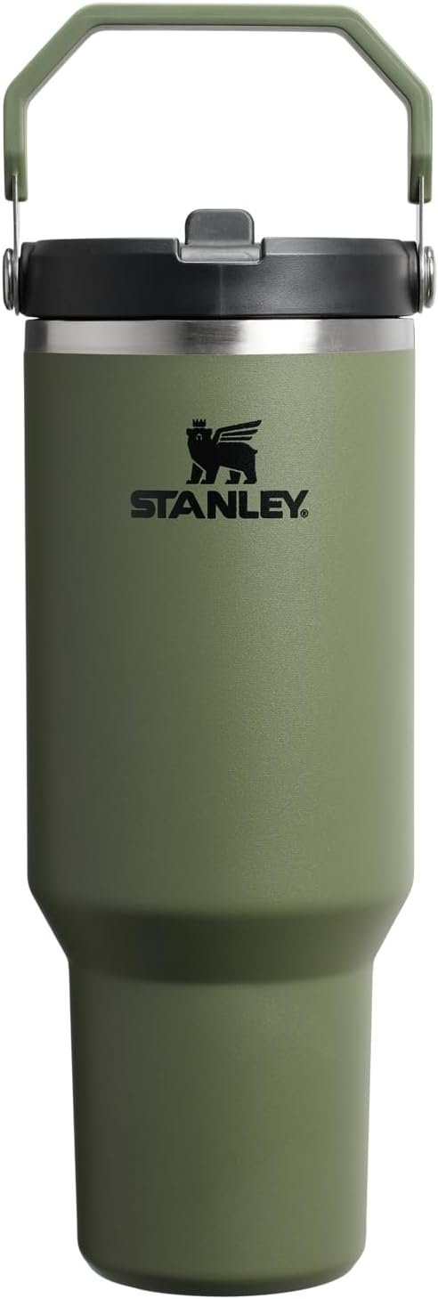 image:imageSTANLEY IceFlow 20 Flip Straw Tumbler 20 oz Pomelo Easy Carry Handle Twist On Lid and Flip Up Straw Leak Resistant Water Bottle Insulated Stainless Steel BPAFreeDried Pine