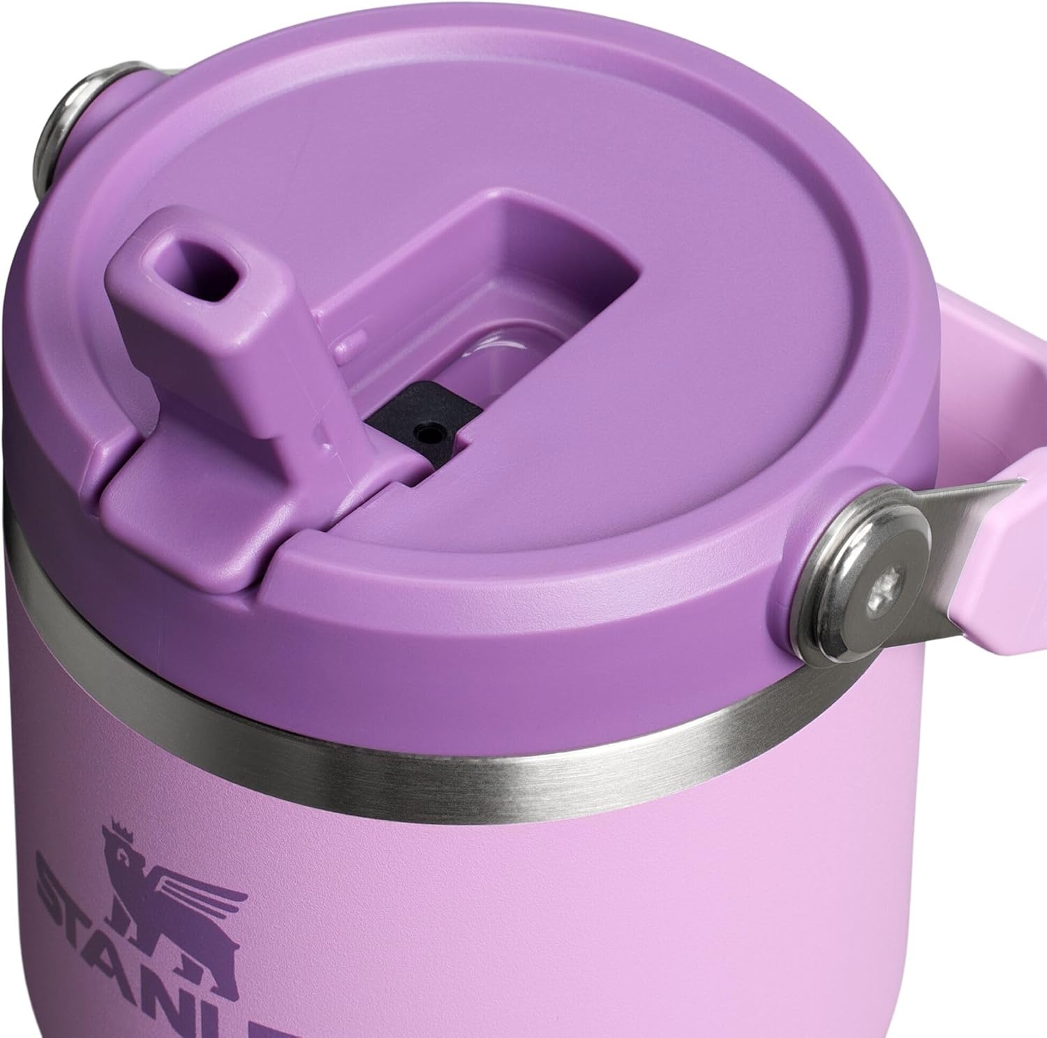image:imageSTANLEY IceFlow 20 Flip Straw Tumbler 20 oz Pomelo Easy Carry Handle Twist On Lid and Flip Up Straw Leak Resistant Water Bottle Insulated Stainless Steel BPAFreeLilac 20