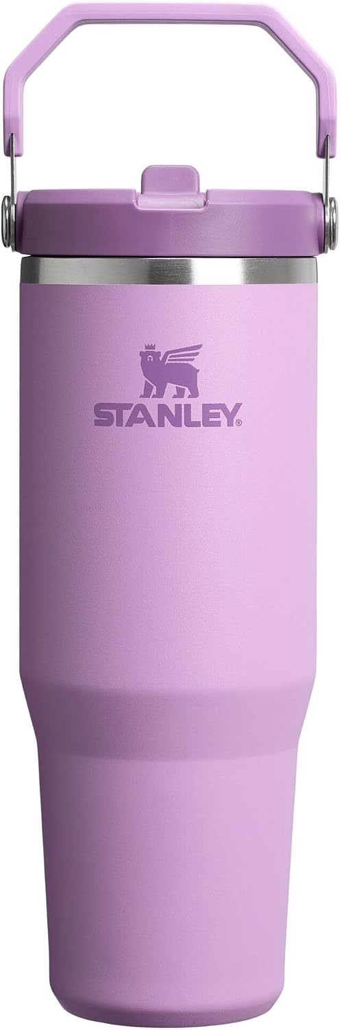 image:imageSTANLEY IceFlow 20 Flip Straw Tumbler 20 oz Pomelo Easy Carry Handle Twist On Lid and Flip Up Straw Leak Resistant Water Bottle Insulated Stainless Steel BPAFreeLilac 20