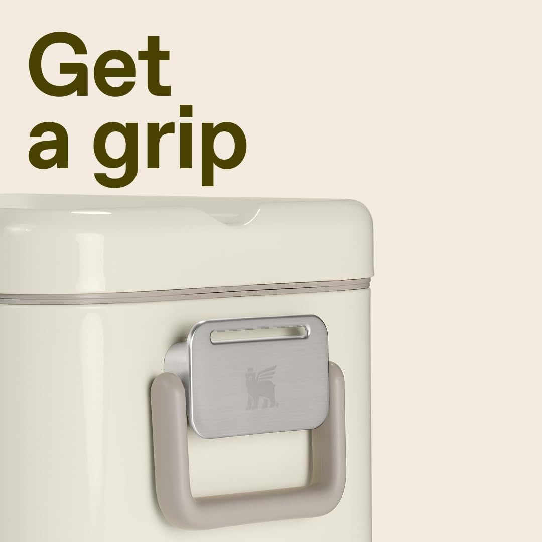 image:imageSTANLEY Lifted Spirits Stainless Steel Cooler Vacuum Insulated Hard Cooler Leakproof VaultSeal Latch Premium 188 Recycled Stainless Steel BPAFreeCream Gloss
