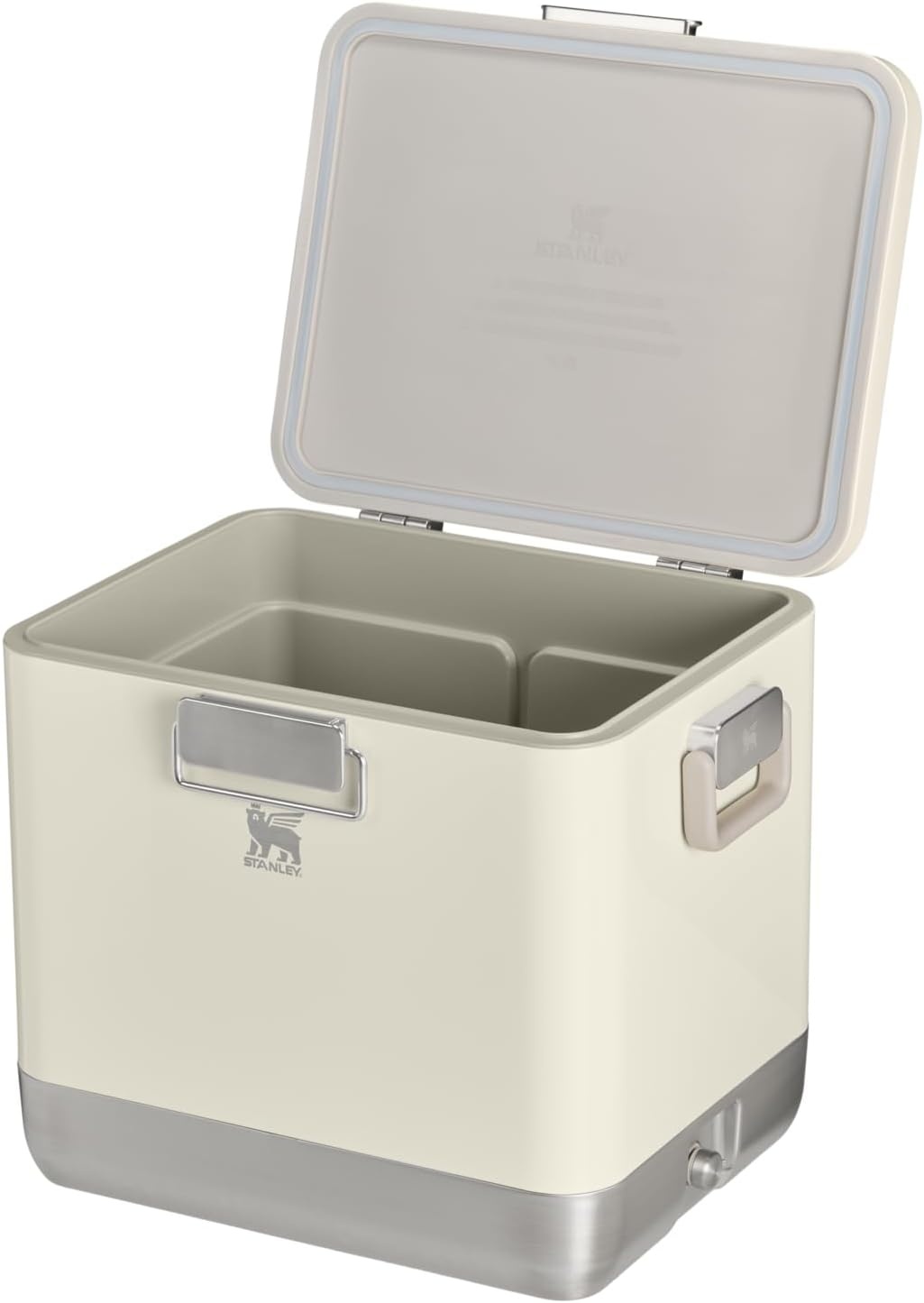 image:imageSTANLEY Lifted Spirits Stainless Steel Cooler Vacuum Insulated Hard Cooler Leakproof VaultSeal Latch Premium 188 Recycled Stainless Steel BPAFreeCream Gloss
