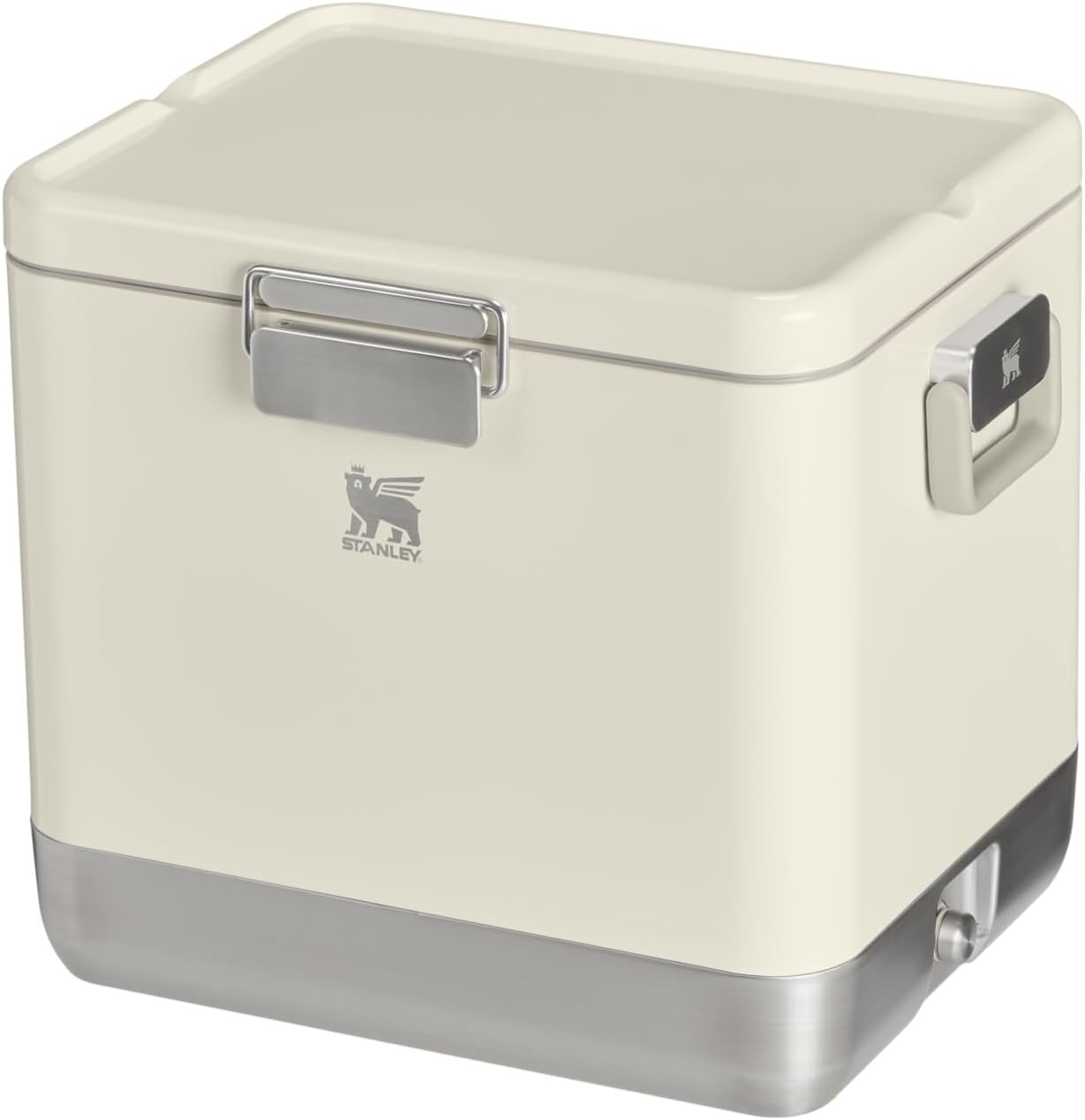 image:imageSTANLEY Lifted Spirits Stainless Steel Cooler Vacuum Insulated Hard Cooler Leakproof VaultSeal Latch Premium 188 Recycled Stainless Steel BPAFreeCream Gloss