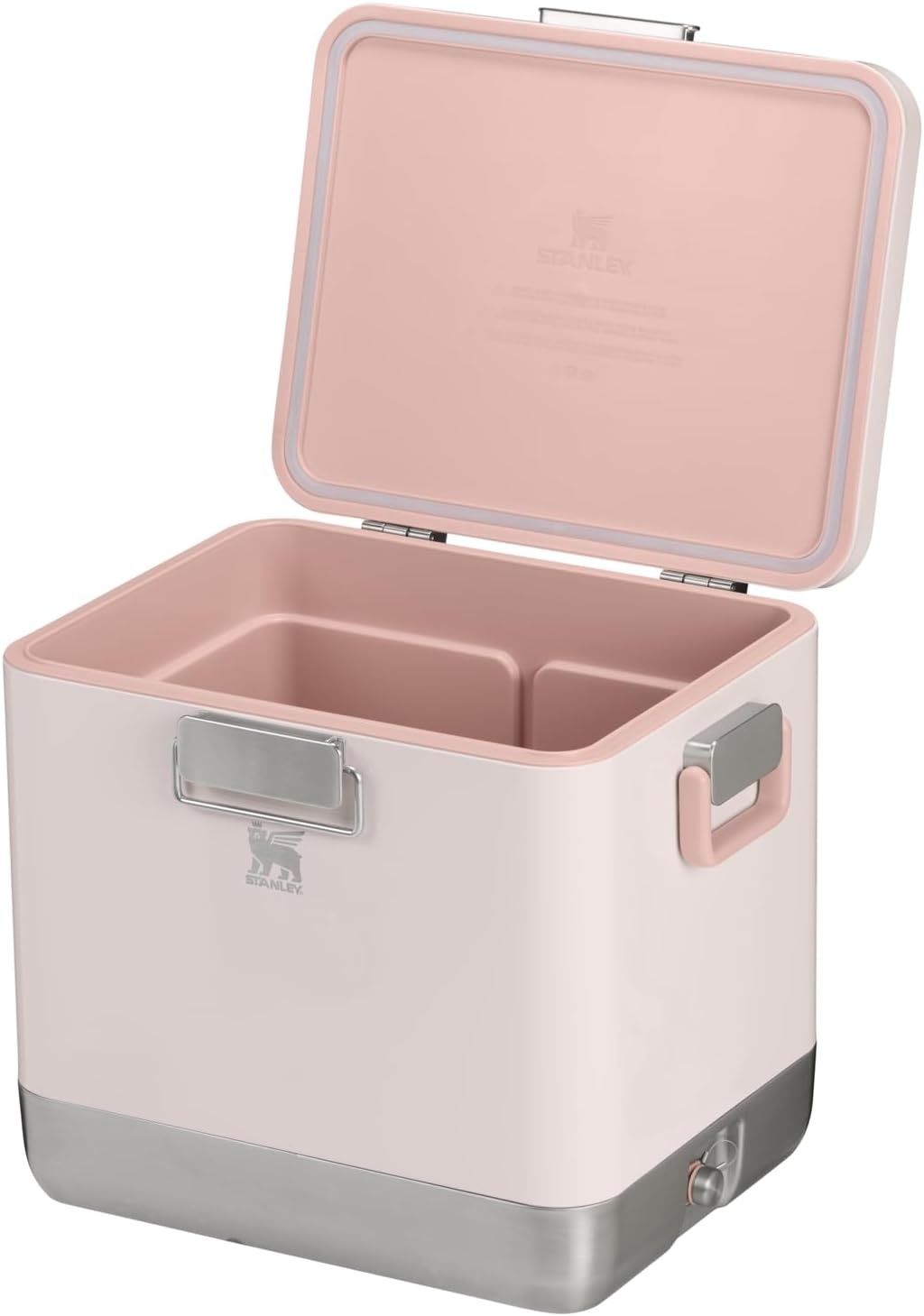 image:imageSTANLEY Lifted Spirits Stainless Steel Cooler Vacuum Insulated Hard Cooler Leakproof VaultSeal Latch Premium 188 Recycled Stainless Steel BPAFreeRose Quartz Gloss
