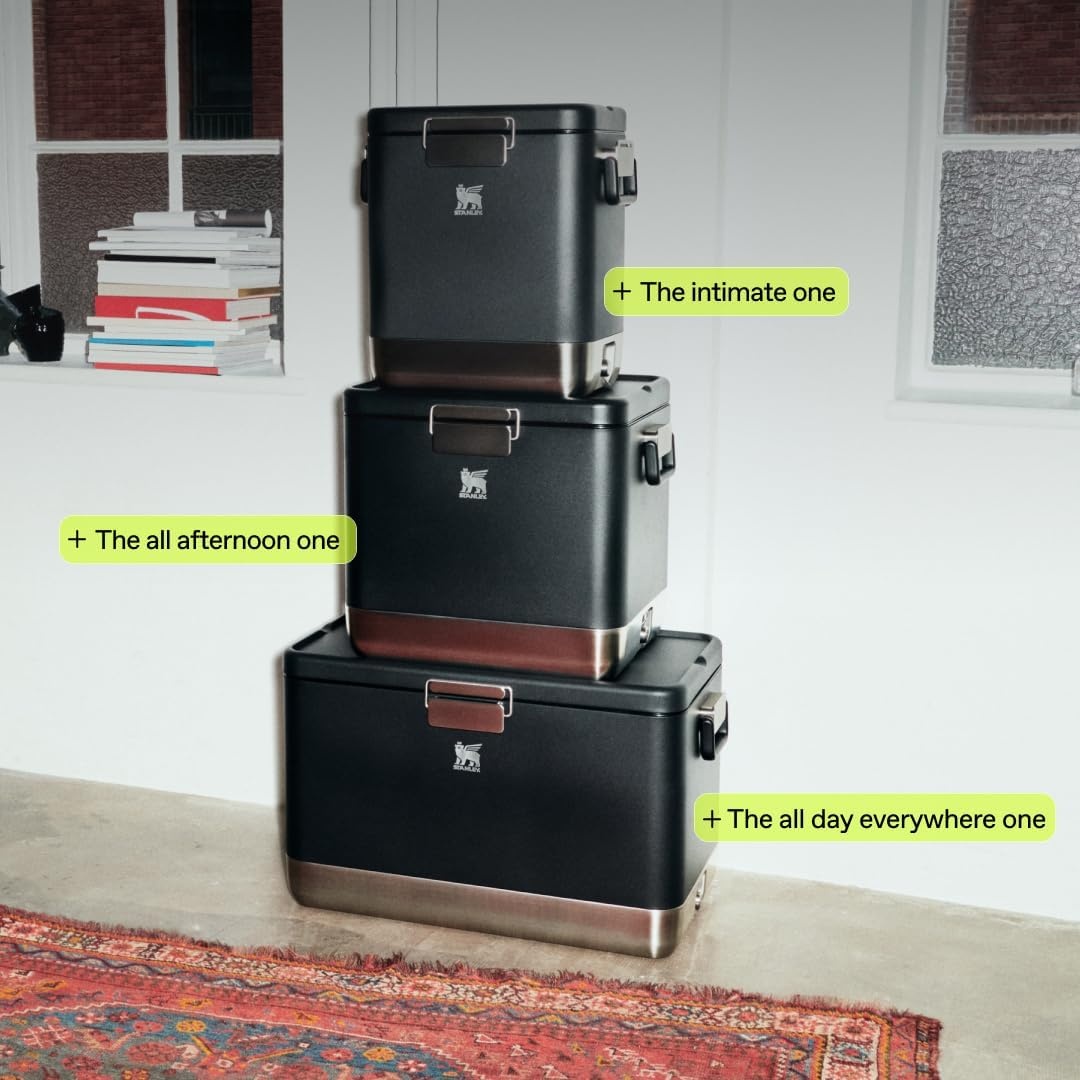 image:imageSTANLEY Lifted Spirits Stainless Steel Cooler Vacuum Insulated Hard Cooler Leakproof VaultSeal Latch Premium 188 Recycled Stainless Steel BPAFreeRose Quartz Gloss