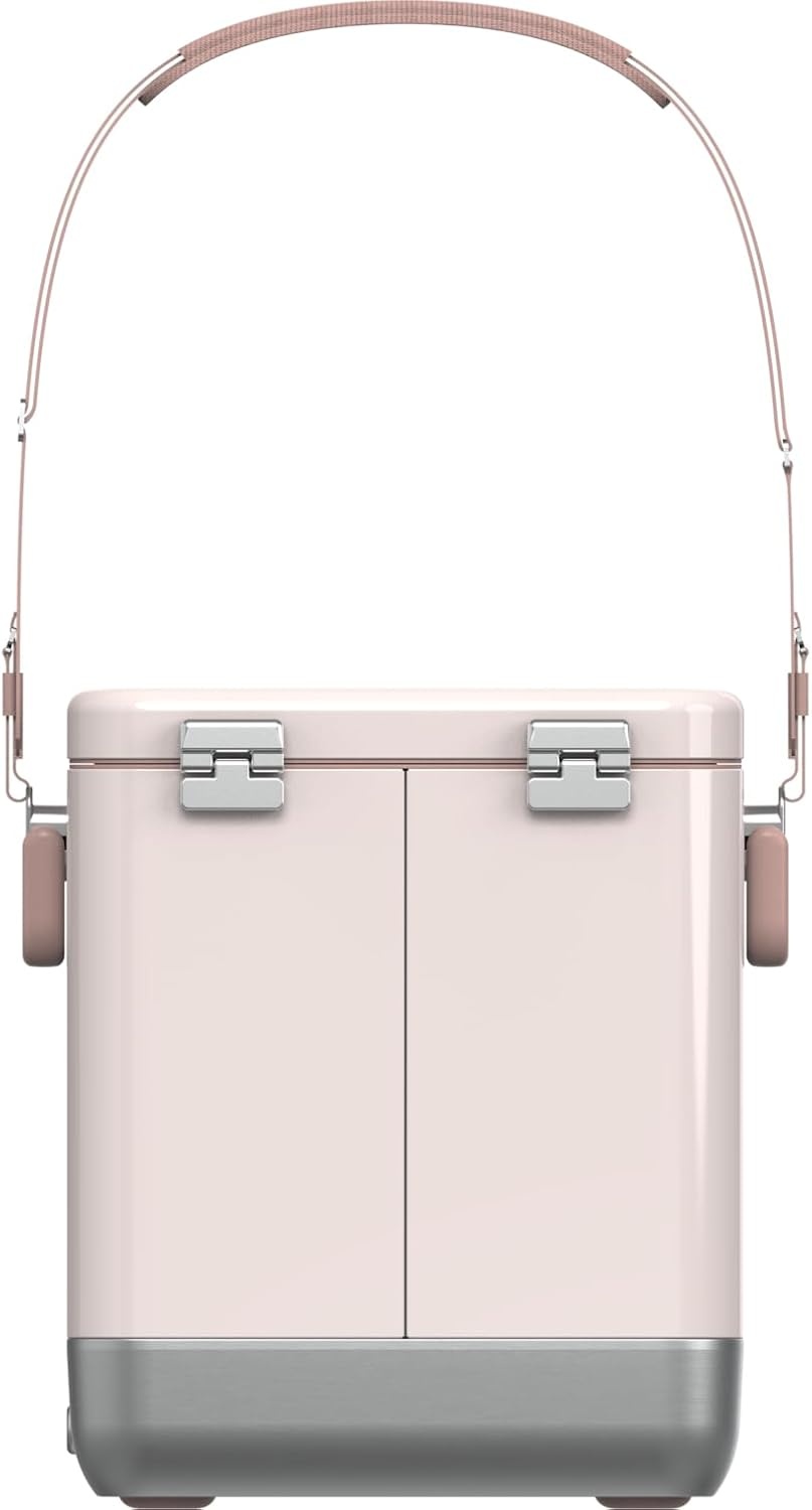 image:imageSTANLEY Lifted Spirits Stainless Steel Cooler Vacuum Insulated Hard Cooler Leakproof VaultSeal Latch Premium 188 Recycled Stainless Steel BPAFreeRose Quartz Gloss