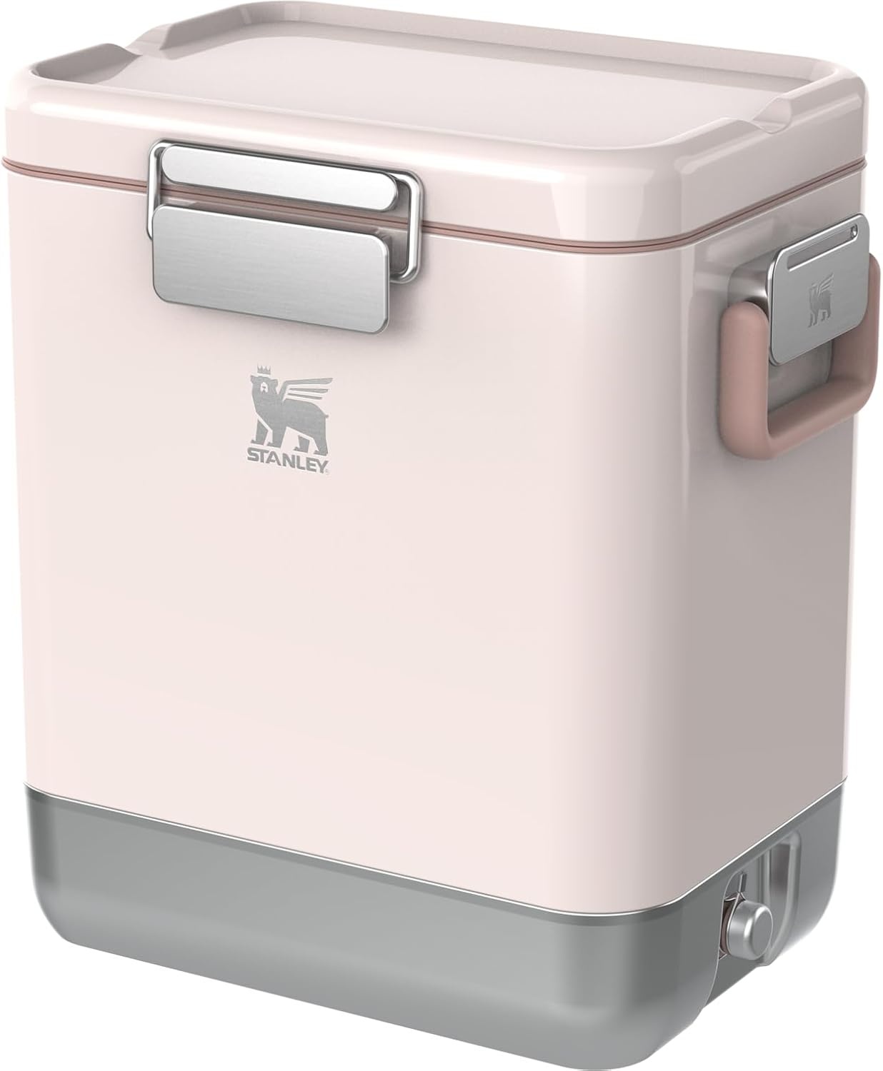 image:imageSTANLEY Lifted Spirits Stainless Steel Cooler Vacuum Insulated Hard Cooler Leakproof VaultSeal Latch Premium 188 Recycled Stainless Steel BPAFreeRose Quartz Gloss