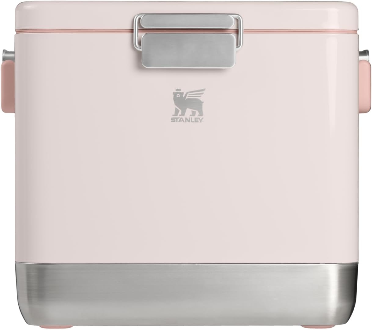 image:imageSTANLEY Lifted Spirits Stainless Steel Cooler Vacuum Insulated Hard Cooler Leakproof VaultSeal Latch Premium 188 Recycled Stainless Steel BPAFreeRose Quartz Gloss