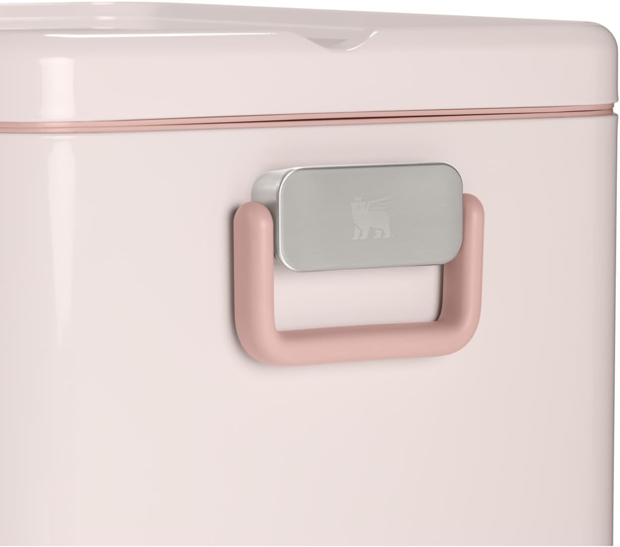 image:imageSTANLEY Lifted Spirits Stainless Steel Cooler Vacuum Insulated Hard Cooler Leakproof VaultSeal Latch Premium 188 Recycled Stainless Steel BPAFreeRose Quartz Gloss