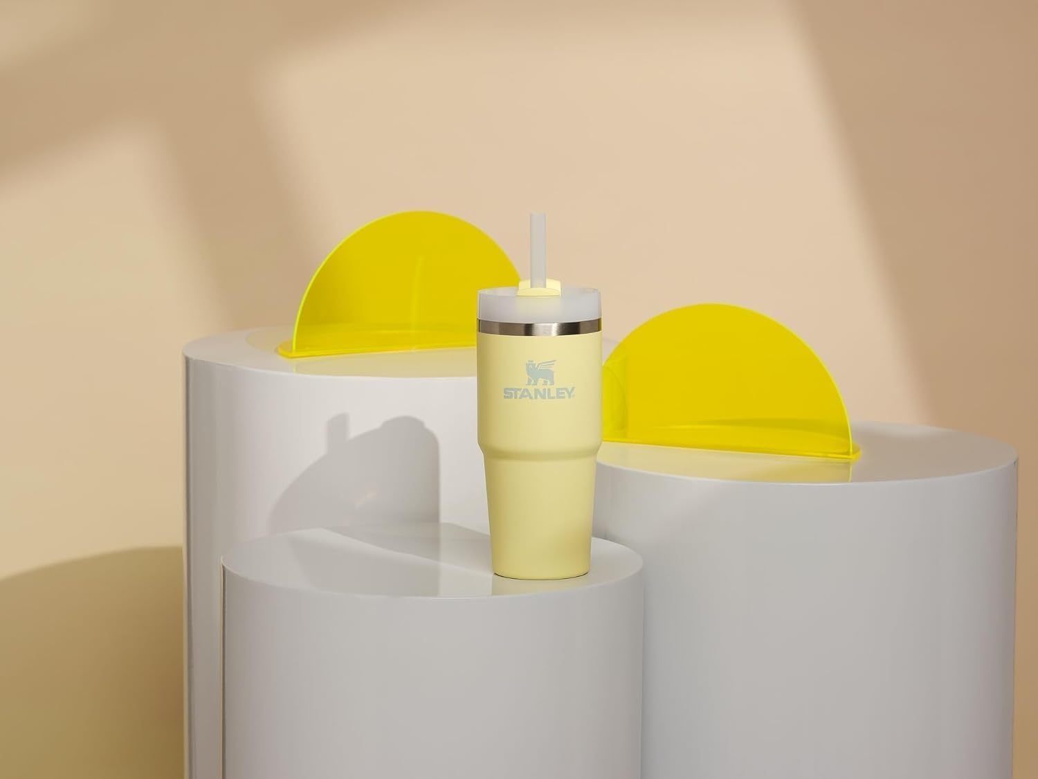 image:imageSTANLEY Quencher H20 Flow State Tumbler 14 oz Pomelo Straw and 3Position Lid Cup Holder Compatible for Travel Insulated Stainless Steel Cup BPAFree