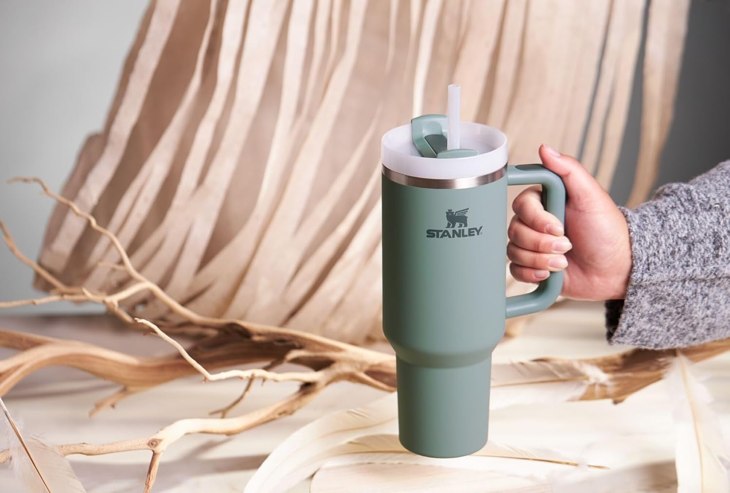 image:imageSTANLEY Quencher H20 Flow State Tumbler 20 oz Lilac Straw and 3Position Lid Cup Holder Compatible for Travel Insulated Stainless Steel Cup BPAFreeShale Soft Matte