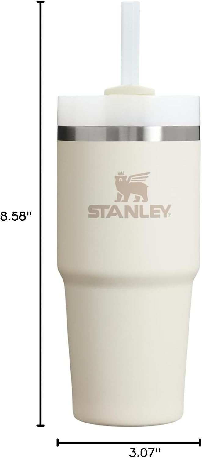image:imageSTANLEY Quencher H20 Flow State Tumbler 20 oz Lilac Straw and 3Position Lid Cup Holder Compatible for Travel Insulated Stainless Steel Cup BPAFreeCream 20