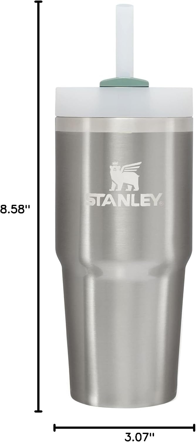 image:imageSTANLEY Quencher H20 Flow State Tumbler 20 oz Lilac Straw and 3Position Lid Cup Holder Compatible for Travel Insulated Stainless Steel Cup BPAFreeStainless Steel Shale