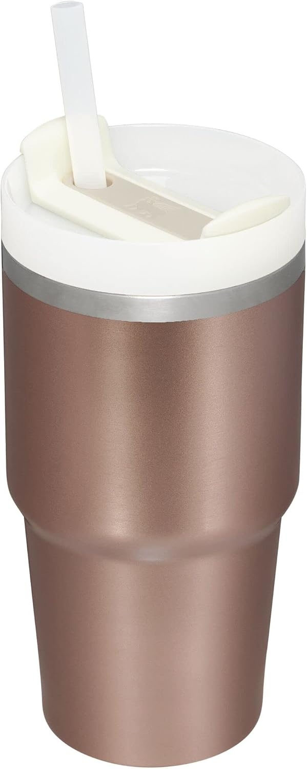 image:imageSTANLEY Quencher H20 Flow State Tumbler 20 oz Lilac Straw and 3Position Lid Cup Holder Compatible for Travel Insulated Stainless Steel Cup BPAFreeRose Quartz Glow
