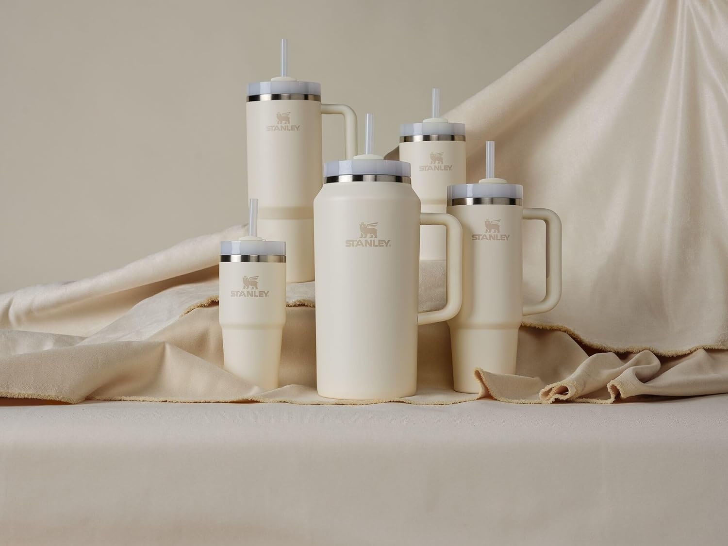 image:imageSTANLEY Quencher H20 Flow State Tumbler 20 oz Lilac Straw and 3Position Lid Cup Holder Compatible for Travel Insulated Stainless Steel Cup BPAFreeCream 20